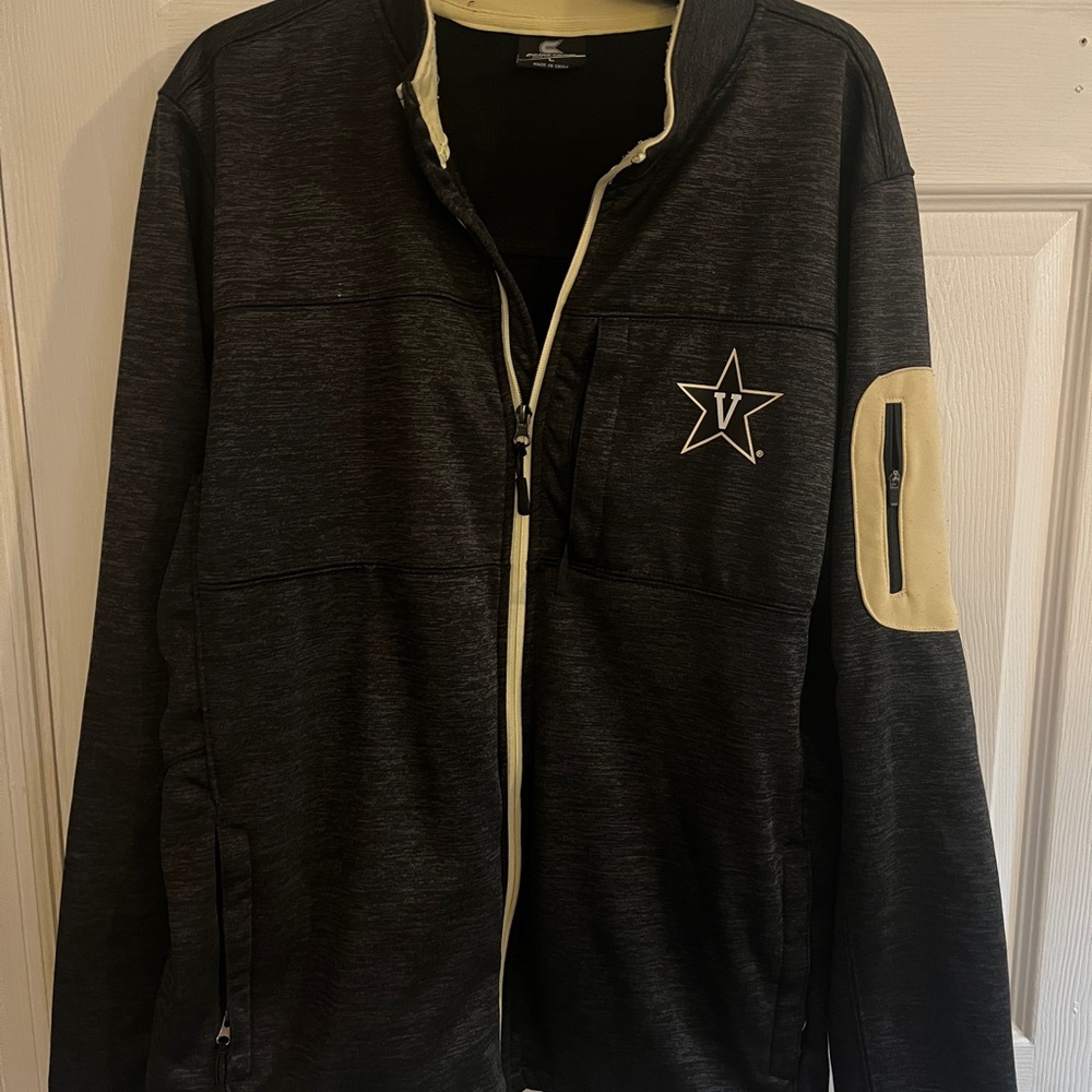 Colosseum Black and Cream Varsity Jacket